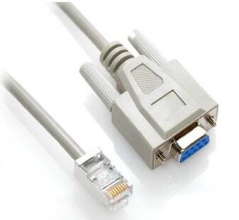 Serial consol cable, RJ45 to DB9, straight