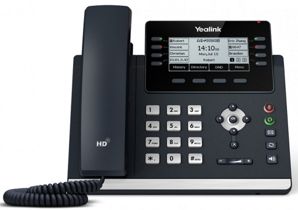 IP Phone, Dual GigE, Backlit LCD, PoE