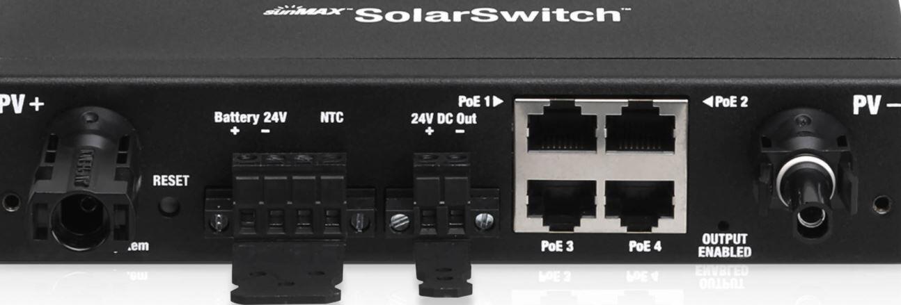 SunMax SolarSwitch MPPT Charger and Ethernet PoE Switch