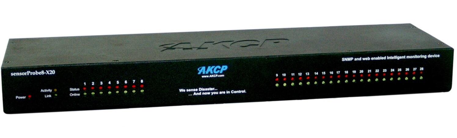 SNMP enabled and Web-Based Environmental Monitoring Device, 8 ports