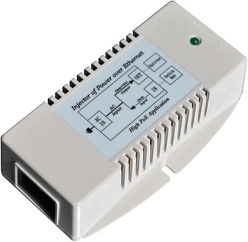PoE Injector, Gigabit Ethernet, 802.3af/at, 56V, 35W, Surge Protected