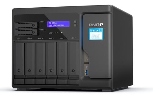 8-Bay NAS, 8-core 2.8GHz, 10GbE and 2.5GbE LAN, 8G RAM