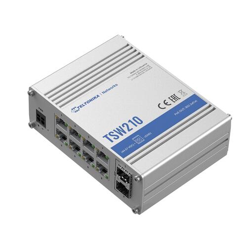 8-Port Gigabit Ethernet Switch, with 2x SFP, Industrial Grade