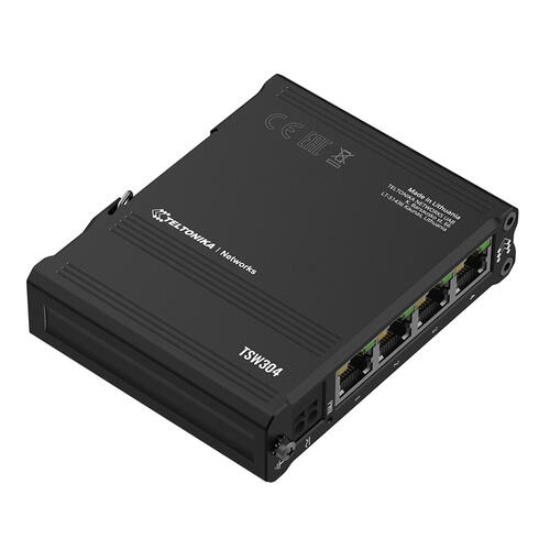 4-Port Gigabit Ethernet PoE Switch, integrated DIN mounting