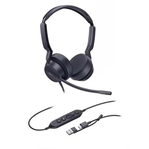 USB (Wired) Stereo Headset, for UC and MS Teams, USB C/A