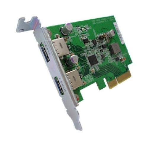 Dual-port USB 3.2 Type-A Gen 2 10Gbps PCIe card