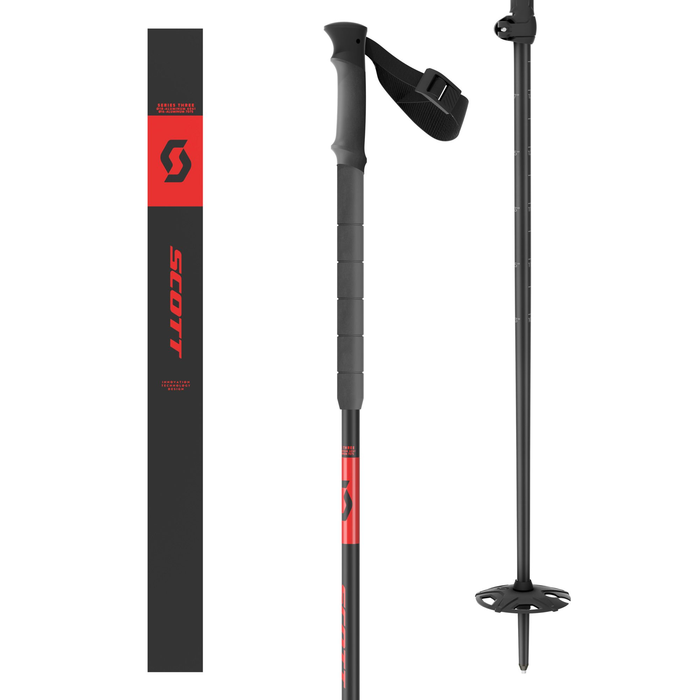 Scott Aluguide Ski Pole - Black/Red