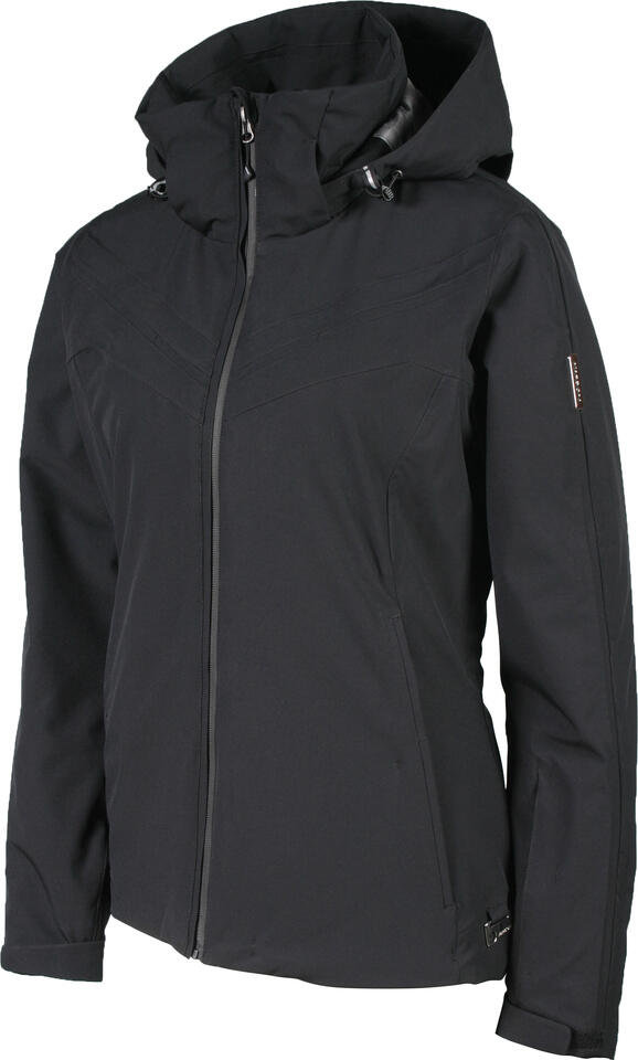 Karbon Amethyst Wmns Jacket with Fur - Black/Black