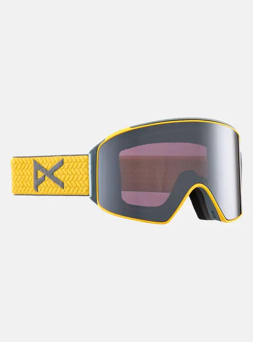 Anon M4 Cylindrical LB Goggle + MFI® Face Mask - Golden/Prcv Sunny Onyx + Prcv Variable Violet