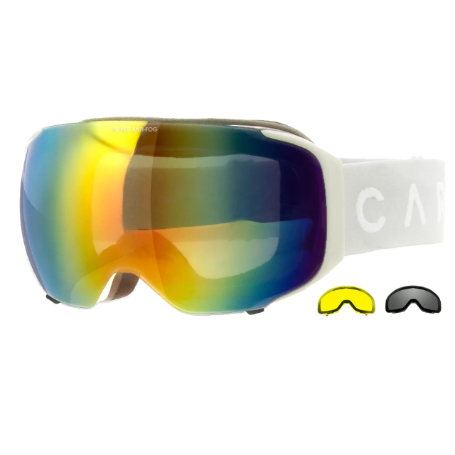 Carve The Boss Goggle - Matte White/Grey Pink IRD + YCF