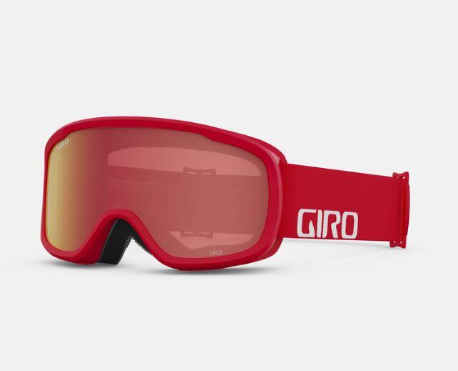 Giro Cruz Goggle - Red & White Wordmark/ Amber Scarlet