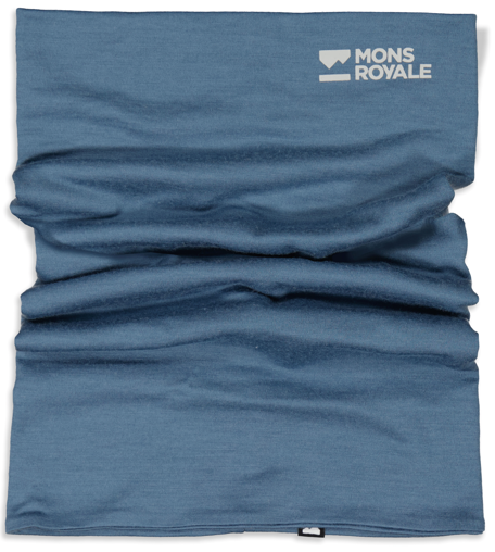 Mons Royale Double Up Neckwarmer - Blue Slate