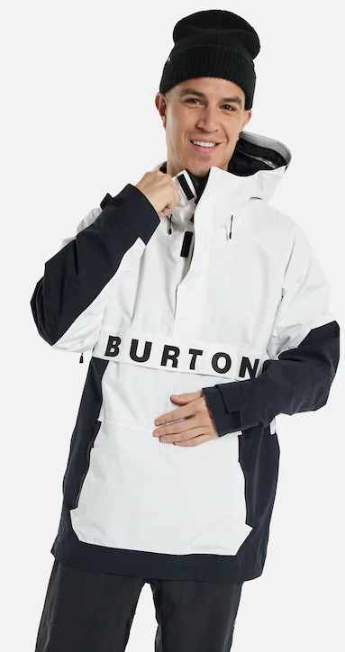 Burton Frostner 2L Anorak Jacket - Stout White/True Black