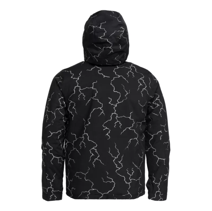 Quiksilver High In The Hood Printed Kids Jacket - High Energy Black Reflective