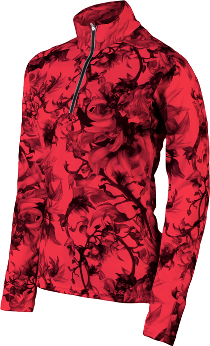 Karbon Shift 1/4 Zip Wmns Pullover - Print
