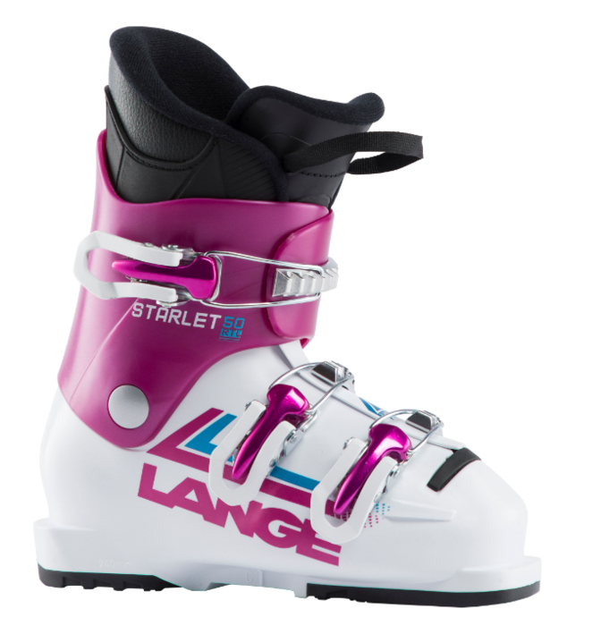 Lange Starlet 50 Kids Ski Boot - White/Star Pink