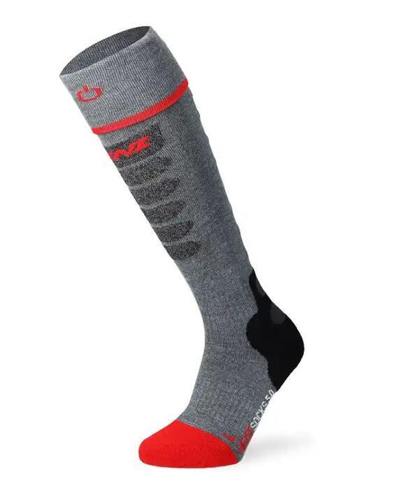 Lenz Heat Sock 5.0 Slim Fit - Grey/Red