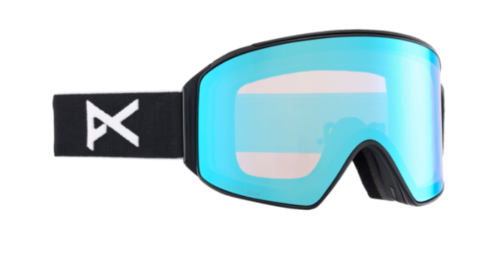 Anon M4 Cylindrical Goggle + MFI® Face Mask - Black/Prcv Variable Blue + Prcv Cloudy Pink