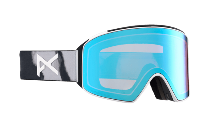 Anon M4 Cylindrical Goggle + MFI® Face Mask - Family Tree/Prcv Variable Blue + Prcv Cloudy Pink