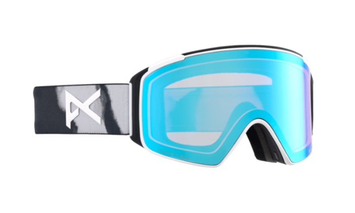 Anon M4S Cylindrical Goggle + MFI® Face Mask - Family Tree/Prcv Variable Blue + Prcv Cloudy Pink