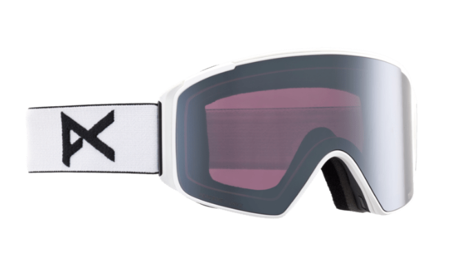 Anon M4S Cylindrical Goggle + MFI® Face Mask - White/Prcv Sunny Onyx + Prcv Variable Violet