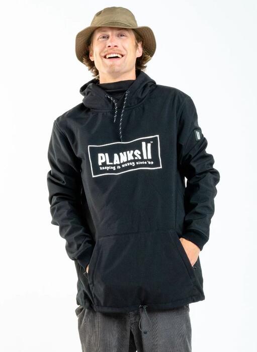 Planks Parkside Soft Shell Riding Hoodie - Black