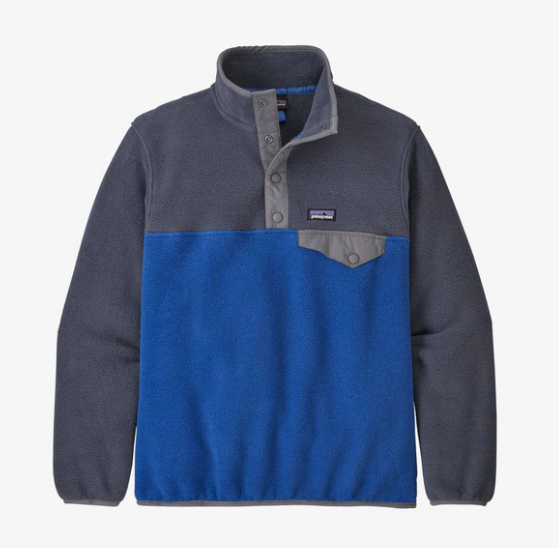 Patagonia Lightweight Synchilla Snap-T Kids Pullover - Superior Blue