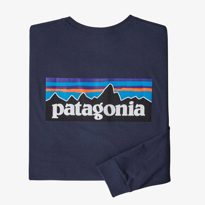 Patagonia L/S P-6 Logo Responsibili-Tee - Classic Navy