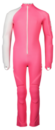 POC Skin GS JR Race Suit - Fluorescent Pink/ Hydrogen White