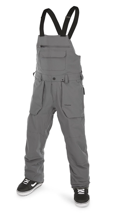 Volcom Roan Bib Overall Pant - Dark Grey