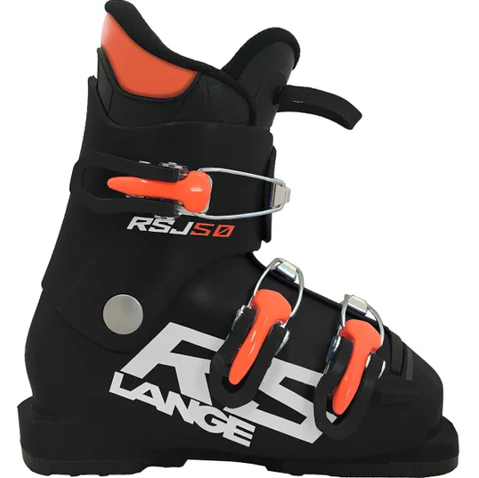 Lange RSJ 50 Kids Ski Boot - Black/Orange Fluo