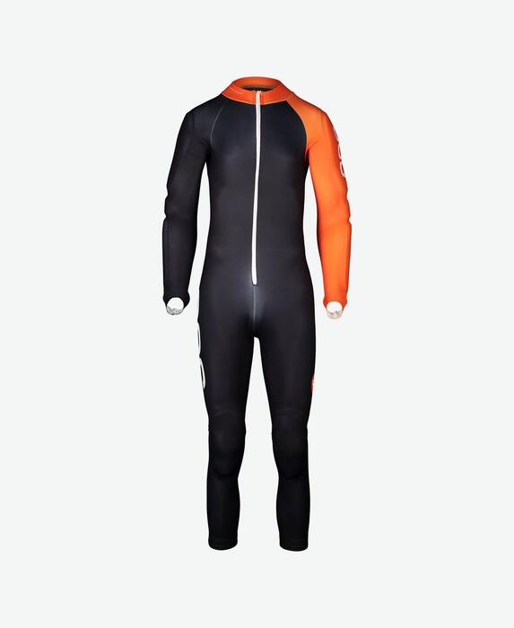 POC Skin GS JR Race Suit - Uranium Black/ Zink Orange