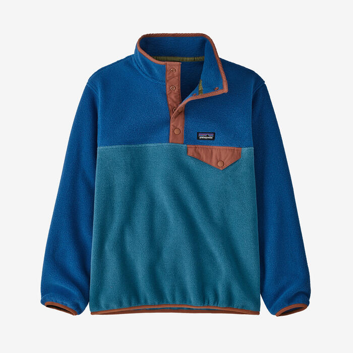 Patagonia Lightweight Synchilla Snap-T Kids Pullover - Wavy Blue