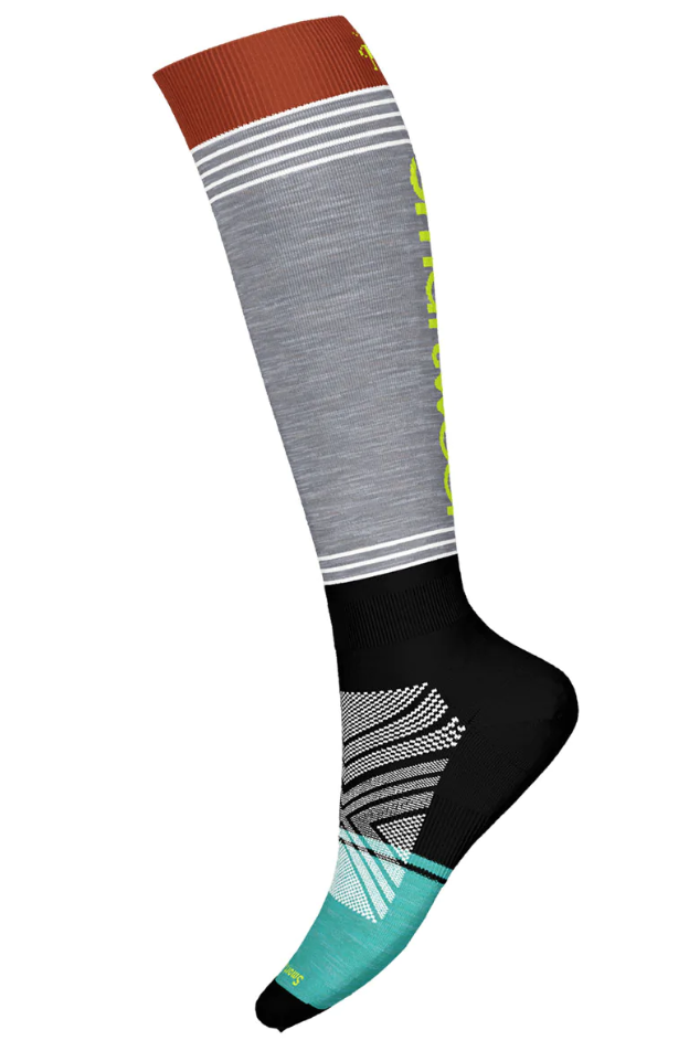 Smartwool Zero Cushion Logo Ski Sock - Light Grey