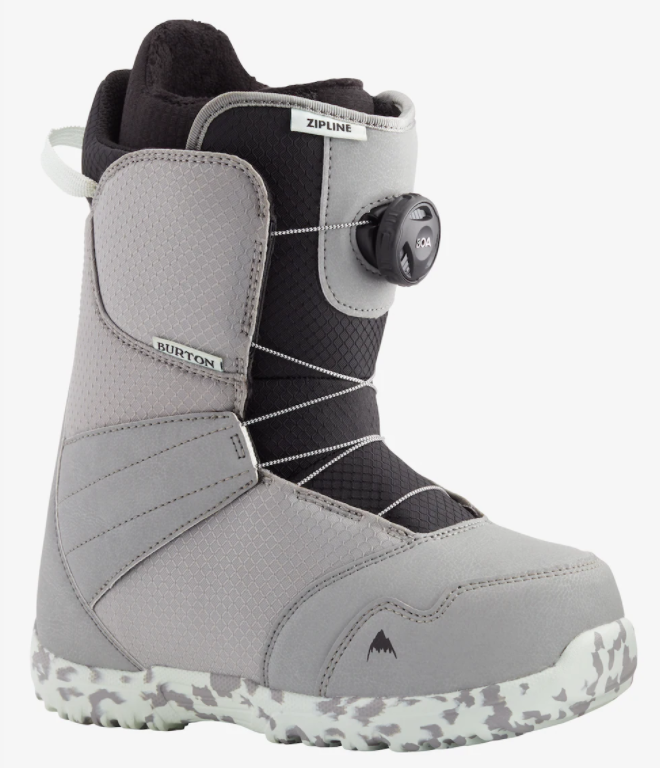 Burton Zipline Boa Kids Snowboard Boots - Gray/Neo-Mint