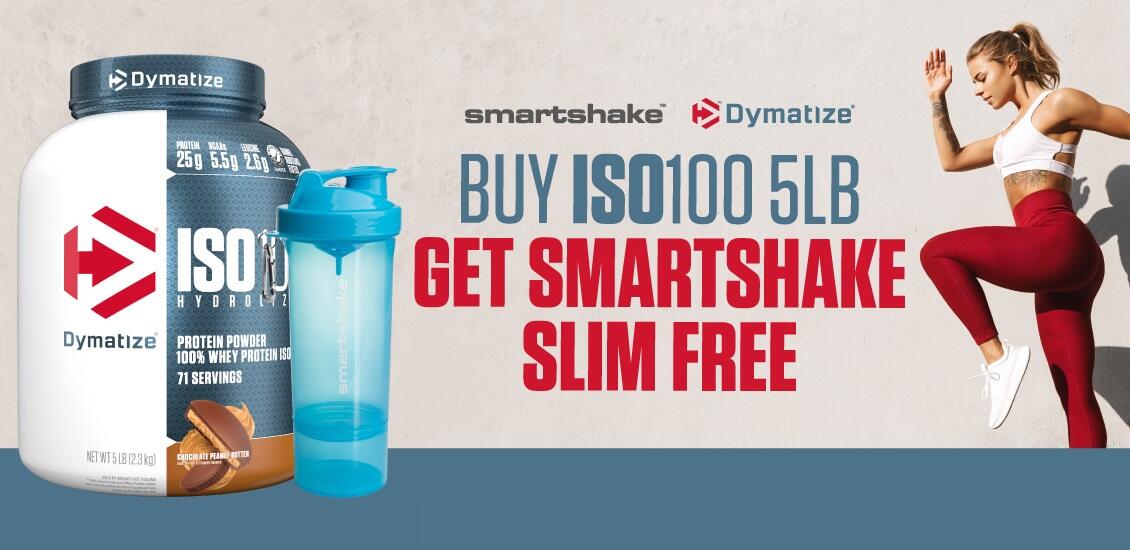 Dymatize iso 100 5lbs and slim shaker 