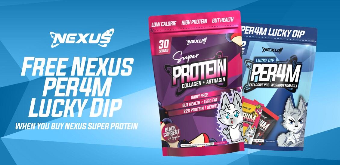 Nexus protein water and per4m lucky dip 