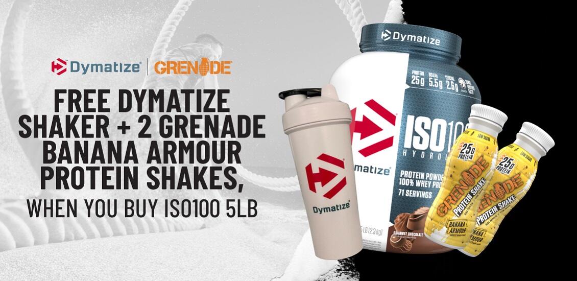 Dymatize iso and grenade drinks 