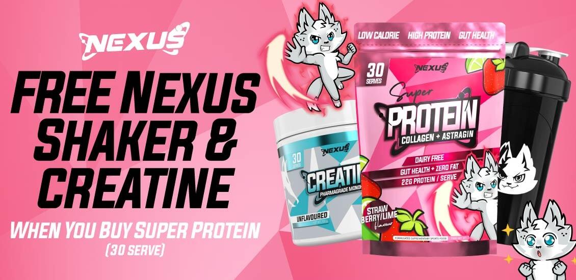 Nexus protein water shaker and creatine gwp 