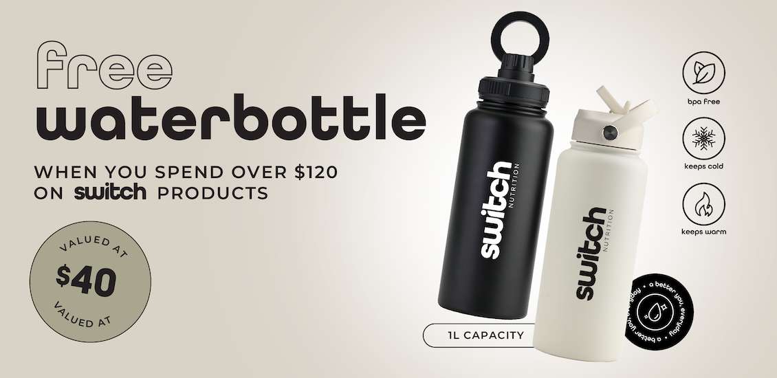 Switch Water Bottle with Orders over 120 