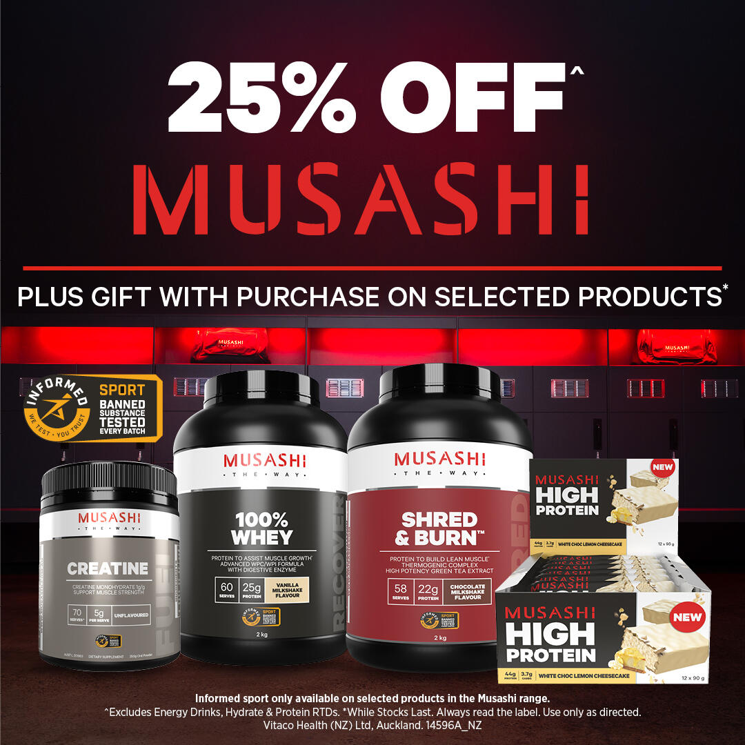 Musashi 25% off and no rtd's 