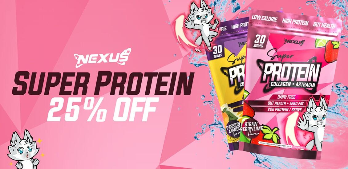 Nexus protein water 25% off 
