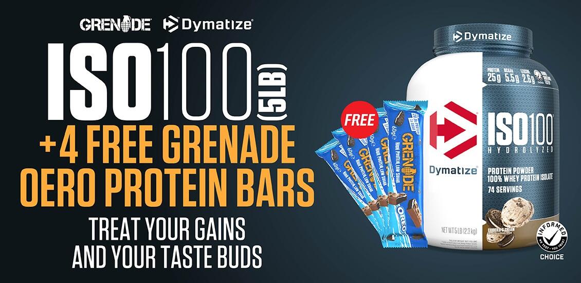 Dymatize 5lb iso and grenade bars 