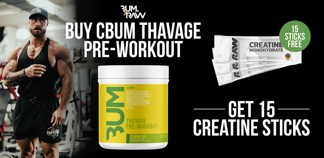 CBUM Thavage + 15 Creatine sticks 