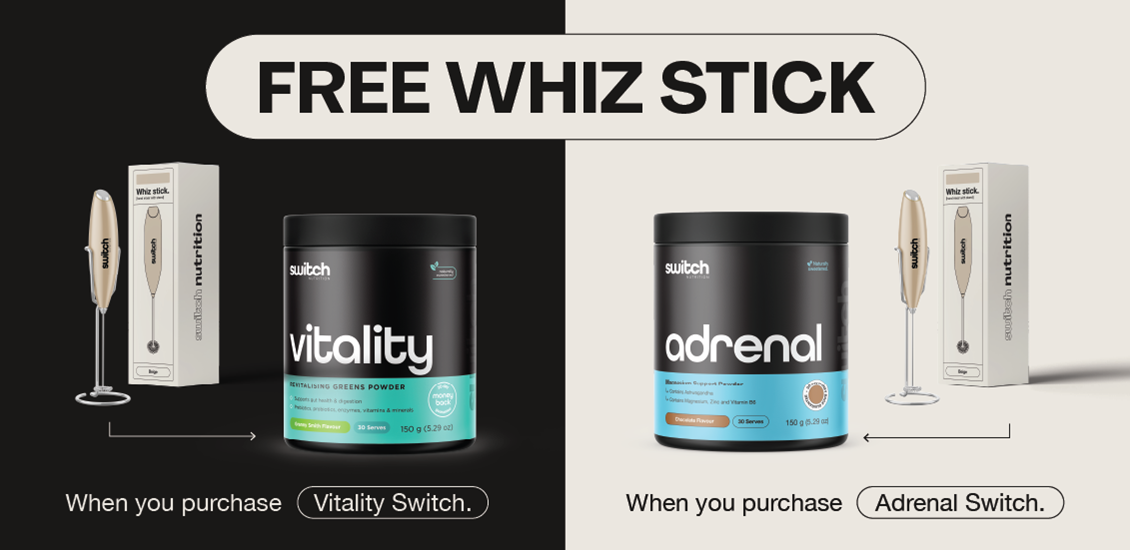 FREE Switch Whizz stick with adrenal and vitality 