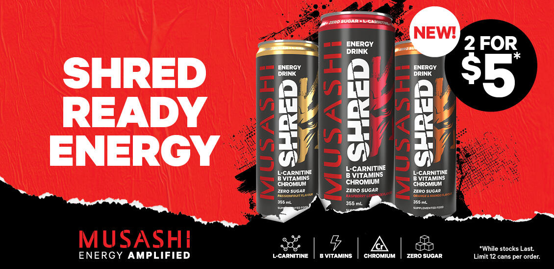 Musashi shred cans 2 for 5 