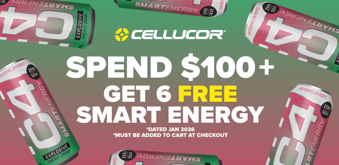 6 x C4 smart energy cans over $100