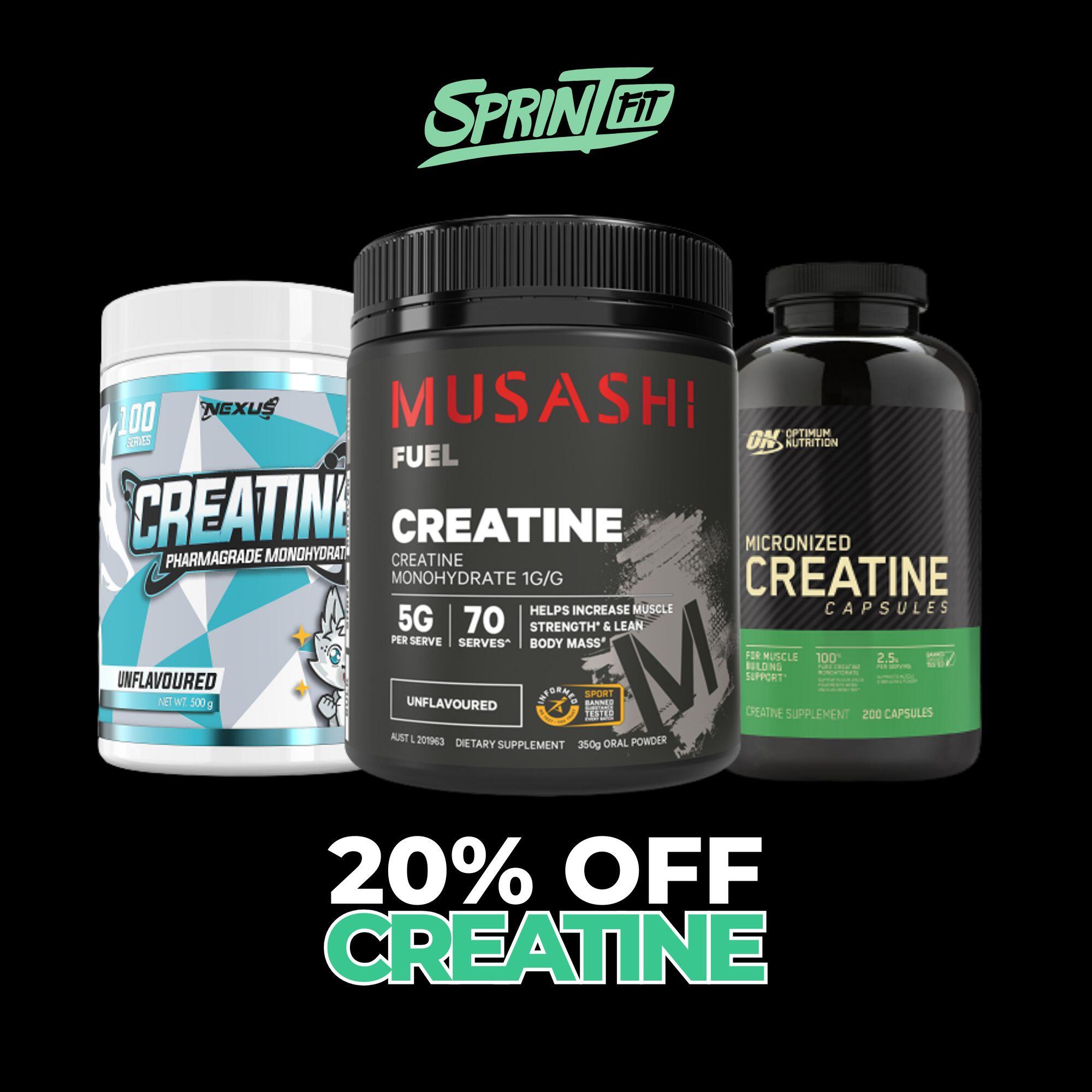 Creatine 20% off