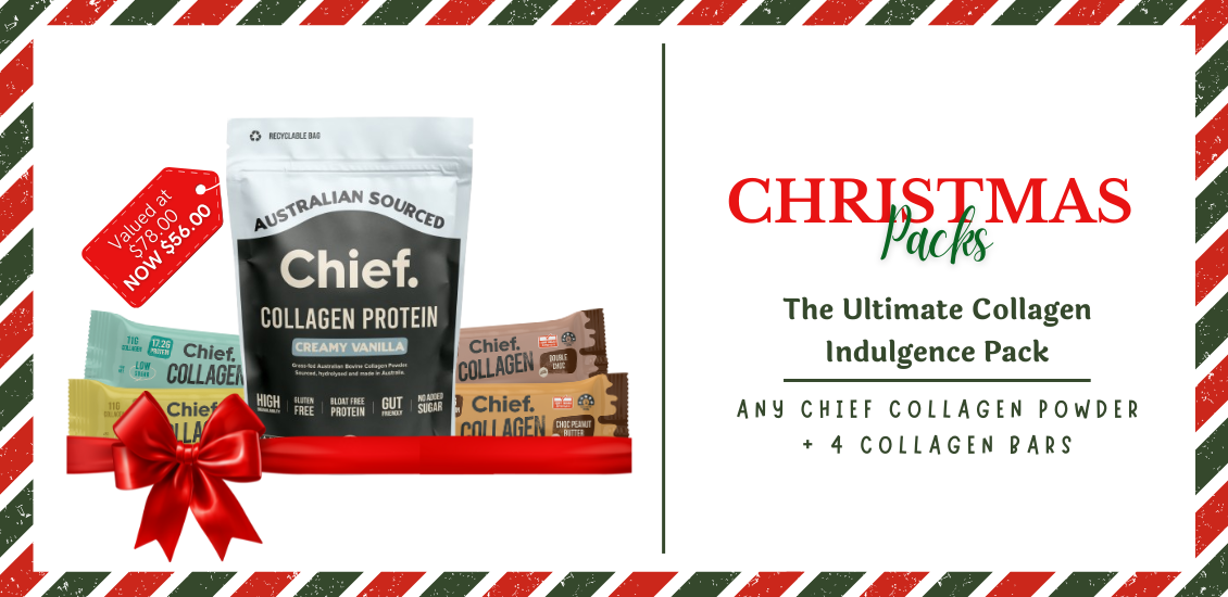 Cheif collagen protein and bars 