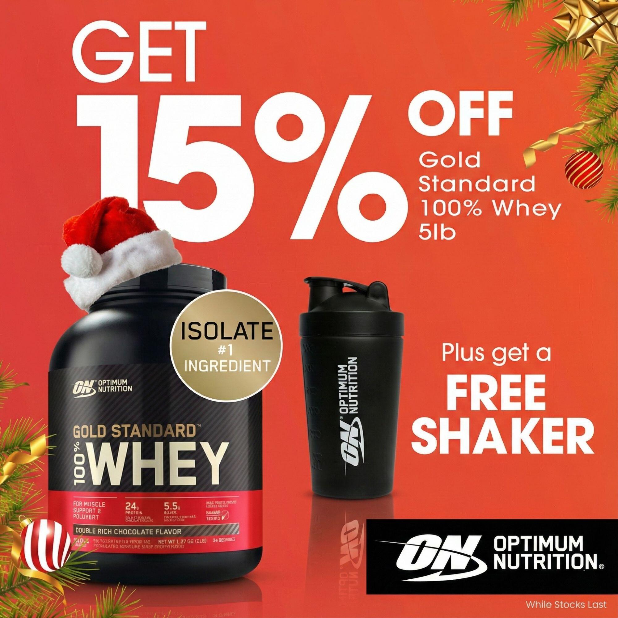 Gold standard Whey 5lb and shaker 
